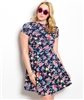 Navy Blue Flower Dress