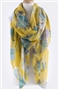 Yellow Floral Print Scarf