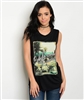 California Dreaming Black Tank Top