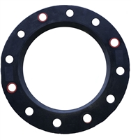 10" IRON PIPE SIZE SDR 11 150 POUND EPOXY COATED DUCTILE IRON BACKUP RING FUSION BONDED FITTING