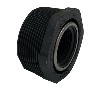 2" x 1 1/2" PVC SCHEDULE 80 REDUCER COUPLING FEMALE PIPE THREAD x FEMALE PIPE THREAD STAINLESS STEEL REINFORCED FITTING