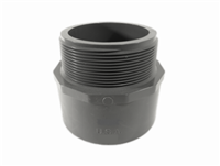 2 1/2" PVC SCHEDULE 80 MALE ADAPTER SOCKET x MALE PIPE THREAD FITTING