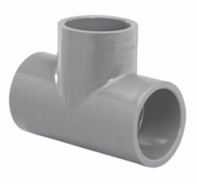 3/4" x 1/2" CPVC SCHEDULE 80 REDUCER TEE SOCKET x SOCKET x SOCKET FITTING