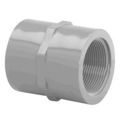 1/4" CPVC SCHEDULE 80 COUPLING FEMALE PIPE THREAD x FEMALE PIPE THREAD FITTING