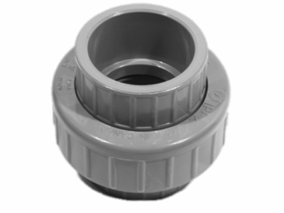 1/4" CPVC SCHEDULE 80 UNION SOCKET x SOCKET WITH VITON GASKET FITTING
