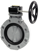 3" BUTTERFLY VALVE WITH PVC BODY PVC DISC EPDM LINER AND SEALS HANDWHEEL GEAR OPERATED FITTING