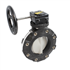 2" BUTTERFLY VALVE WITH PVC BODY LUGGED POLYPROPYLENE DISC NITRILE LINER AND SEALS HANDWHEEL GEAR OPERATED FITTING