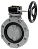 2 1/2" BUTTERFLY VALVE WITH PVC BODY POLYPROPYLENE DISC NITRILE LINER AND SEALS HANDWHEEL GEAR OPERATED FITTING