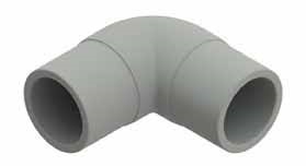 14" (355mm) ELONGATED MOLDED 90 DEG PP-RCT SDR17 BUTT WELD X BUTT WELD