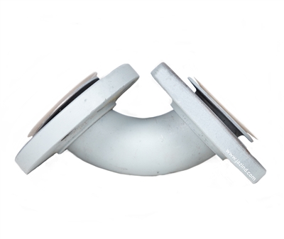 10" X 90 DEG PTFE LINED CS 150 FLANGED