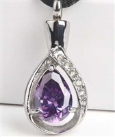 Purple Teardrop Cremation Pendant (Chain Sold Separately)