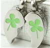 Split Heart With Four Leaf Clovers (Chains Sold Separately)