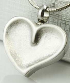 Pressed Heart Cremation Pendant (Chain Sold Separately)