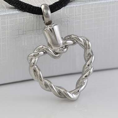 Twisted Heart Cremation Pendant (Chain Sold Separately)