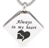 Diamond Shaped Always In My Heart Cremation Pendant (Chain Sold Separately)