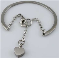 Bangle Cremation Bracelet With Heart