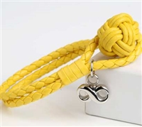 Yellow Cremation Bracelet With Infinity Pendant