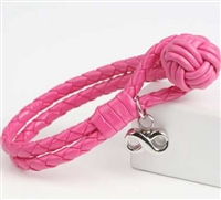 Pink Cremation Bracelet With Infinity Pendant
