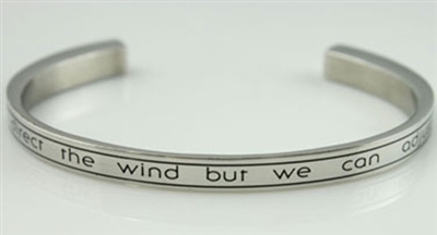 We Cannot Direct the Wind But We Can Adjust The Sails Cremation Bracelet