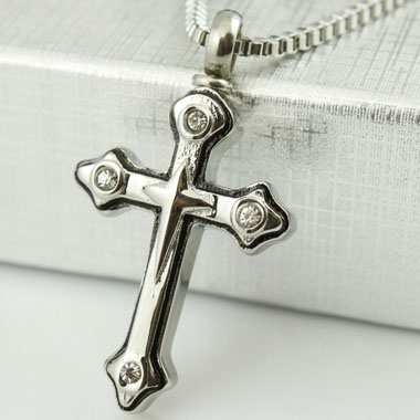 Four Points Cross Cremation Pendant (Chain Sold Separately)