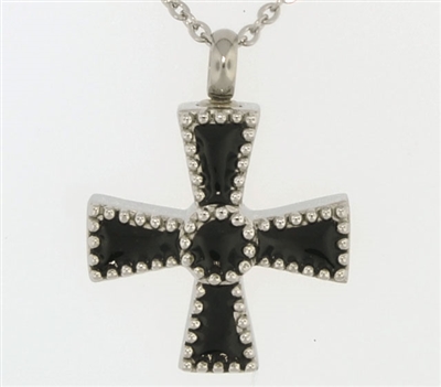 Funky Short Cross Cremation Pendant (Chain Sold Separately)