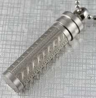 Fancy Cylinder Cremation Pendant (Chain Sold Separately)