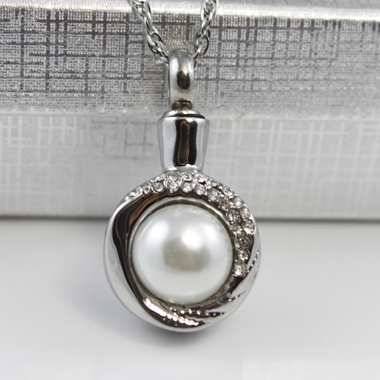 Wrap Around Pearl Cremation Pendant (Chain Sold Separately)