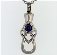 Teardrop and Heart Angel Cremation Pendant (Chain Sold Separately)