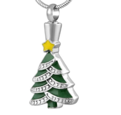 Christmas Tree Cremation Pendant (Chain Sold Separately)