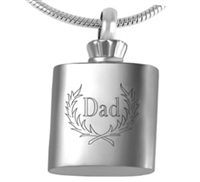 Dad Flask Cremation Pendant (Chain Sold Separately)