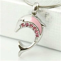 Pink Dolphin Cremation Pendant (Chain Sold Separately)