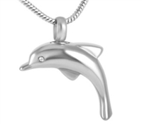 Simple Stainless Steel Dolphin Cremation Pendant (Chain Sold Separately)