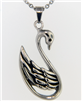 Stainless Steel Swan Cremation Pendant (Chain Sold Separately)