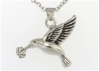 Hummingbird Cremation Pendant (Chain Sold Separately)