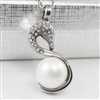 Swan With Pearl Cremation Pendant (Chain Sold Separately)