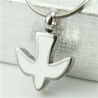 White Dove Cremation Pendant (Chain Sold Separately)