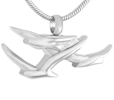 Birds In Flight Cremation Pendant (Chain Sold Separately)