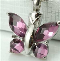 Fancy Purple Butterfly Cremation Pendant (Chain Sold Separately)