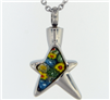 Star With Unique Pattern Cremation Pendant (Chain Sold Separately)