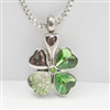 Fancy Four Leaf Clover Cremation Pendant (Chain Sold Separately)