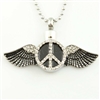 Peace Sign With Angel Wings (Chain Sold Separately)