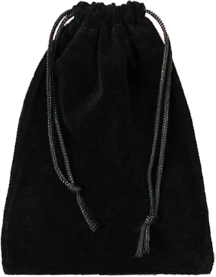 Black Velour Jewelry Bag