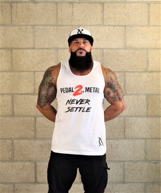 White Never Settle Tank