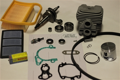 Stihl TS420 Overhaul / Rebuild Kit w/ cylinder, crankshaft, filters and more