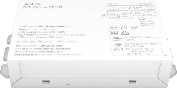 SOLOdrive 261B - eldoLED Flicker-Free LED Driver LED Lighting Supplies