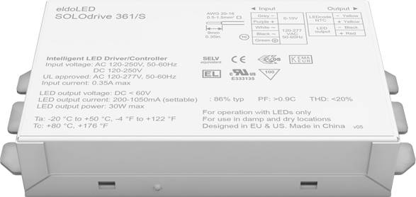 361S SOLOdrive - eldoLEDLED Driver Terminal Connection