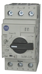 Allen Bradley 140M-C2E-B10 Manual Motor starter that is adjustable from 0.63 AMPS to 1.0 AMPS