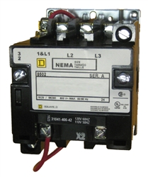 Square D 8502SB02V02S NEMA Size 0 Contactor