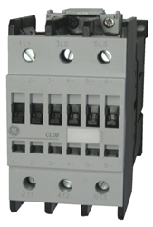 GE CL08E300MJ 3 pole UL/CE IEC rated contactor with 120 volt electronic coil