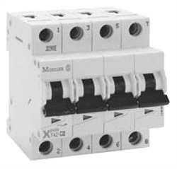 Moeller FAZ four pole 2 AMP circuit breaker
